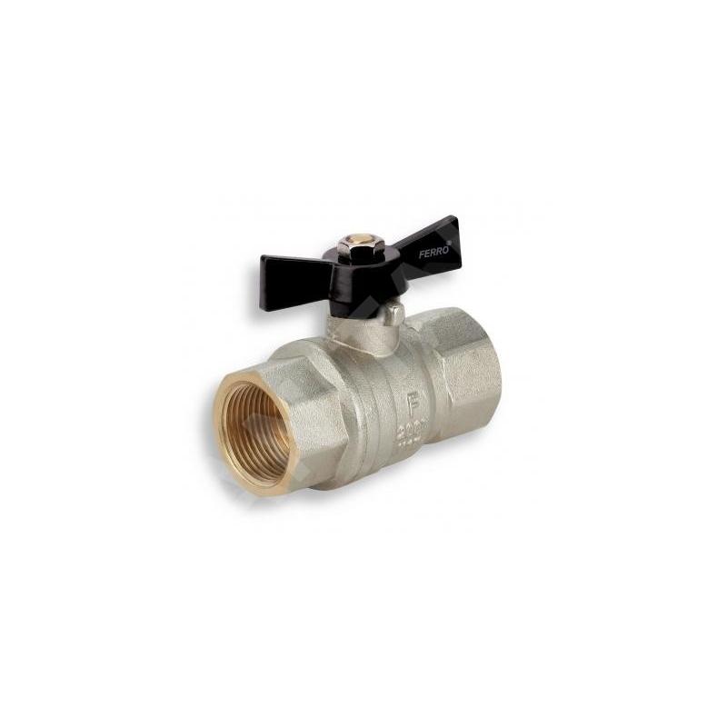 Novaservis Matériel de plomberie - Robinet à boisseau sphérique de luxe à passage intégral - papillon MM 1" LU115/25