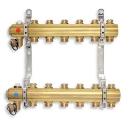 Novaservis Matériel de plomberie - Collecteur avec vannes de contrôle et vannes mécaniques, 6 circuits RO06S