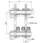 Novaservis Matériel de plomberie - Collecteur avec vannes de contrôle, thermostatiques et mécaniques, 6 circuits RZ06S