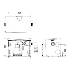 Kessel Accessoires - Poste de relevage Minilift S GTF 300, blanc 28561