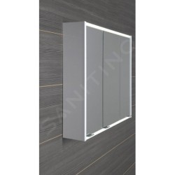 Sapho Batu - Armoire miroir avec éclairage LED, 800x710x150 mm, blanc 1141131