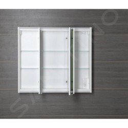 Sapho Batu - Armoire miroir avec éclairage LED, 800x710x150 mm, blanc 1141131