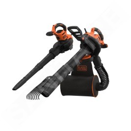 BLACK+DECKER Outils de jardinage - Aspirateur de jardin électrique 3en1, avec râteau, 3000 W BEBLV301-QS