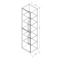 Sapho Theia - Armoire 350x1400x300 mm, 2 portes, blanc TH350-3030
