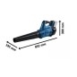 Bosch Outils de jardinage - Souffleur de feuilles sans fil 18V, sans batterie ni chargeur 06008D2000