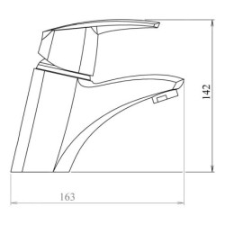 Novaservis Metalia 56 - Mitigeur de lavabo avec bec pivotant, chrome 56001,0