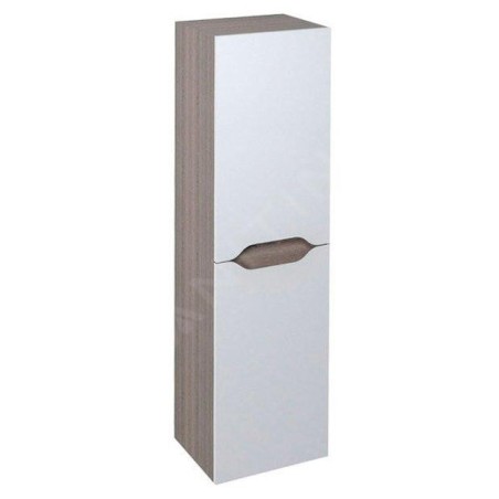 Sapho Wave - Armoire 350x1400x300 mm, 2 portes, blanc/mali wenge WA245-3021