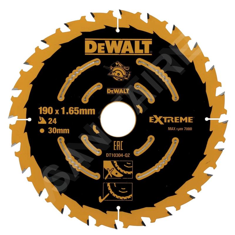 DeWALT Accessoires - Lame de scie circulaire 190 x 30 mm, 24 dents DT10304