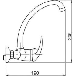 Novaservis Metalia 55 - Mitigeur de lavabo, chrome 55030,0