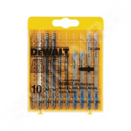 DeWALT Accessoires - Set de 10 lames de scie sauteuse pour le métal et le bois DT2294