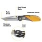 Caterpillar Outils - Couteau de poche pliant avec lame de type Tanto CT980047