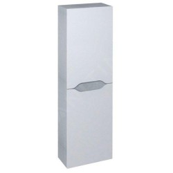 Sapho Wave - Armoire 400x1400x200 mm, 2 portes, blanc/chêne argenté WA250-3011