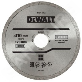 DeWALT Accessoires - Disque diamanté pour la coupe du carrelage 110x20 mm DT3714
