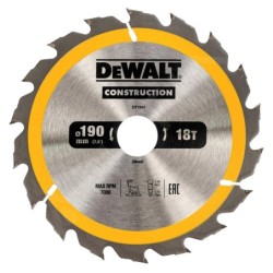 DeWALT Accessoires - Lame de scie circulaire 190 x 30 mm, 18 dents DT1943