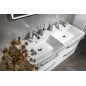 Sapho Theia - Meuble double vasque 1160x500x442 mm, 4 tiroirs, blanc TH120-3030