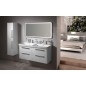Sapho Theia - Meuble double vasque 1160x500x442 mm, 4 tiroirs, blanc TH120-3030