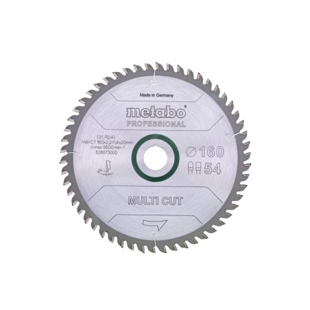 Metabo Accessoires - Lame de scie Multi Cut - Professional, 160x20 mm, Z54 628073000