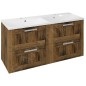 Sapho Amia - Meuble double évier 1195x600x450 mm, chêne Collingwood AM120-1919
