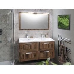 Sapho Amia - Meuble double évier 1195x600x450 mm, chêne Collingwood AM120-1919