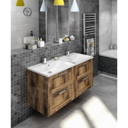 Sapho Amia - Meuble double évier 1195x600x450 mm, chêne Collingwood AM120-1919