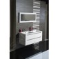 Sapho Wave - Meuble double-lavabo 1200x500x480 mm, blanc/mali wenge WA120-3021