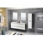 Sapho Wave - Meuble double-lavabo 1500x500x480 mm, blanc/chêne argenté WA150-3011