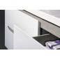 Sapho Wave - Meuble double-lavabo 1500x500x480 mm, blanc/chêne argenté WA150-3011
