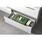 Sapho Wave - Meuble double-lavabo 1500x500x480 mm, blanc/chêne argenté WA150-3011