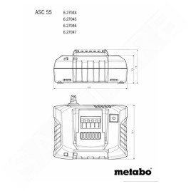 Metabo Accessoires - Chargeur 4A ASC 55, pour batteries 12-36 V, refroidi par air 627044000