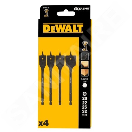 DeWALT Accessoires - Set de forets à bois plats 4 pièces DT4797