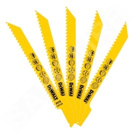 DeWALT Accessoires - Lames de scie sabre pour bois et plastique, 152 mm, 5 pcs DT2351