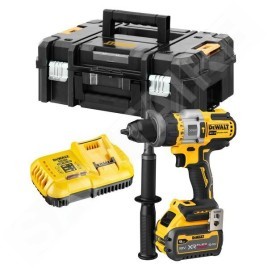 DeWALT Outillage - Perceuse à percussion AKU 18V, 1x batterie 9,0 Ah FLEXVOLT, chargeur DCD999X1