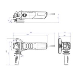 Metabo Outillage - Meuleuse d’angle 125 mm, 1550 W 600448000