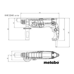 Metabo Outillage - Marteau combiné 750 W 601708500