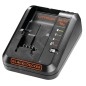 BLACK+DECKER Accessoires - Chargeur 1A pour batteries 14,4/18 V BDC1A-QW