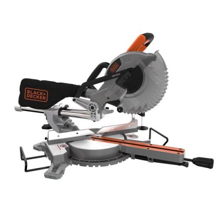 BLACK+DECKER Outillage - Scie à onglet électrique avec déplacement 1600 W BES700-QS