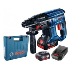 Bosch Outillage - Perforateur sans fil 18V, 2 batteries Li-Ion 18 V 4,0 Ah, chargeur 0611911121