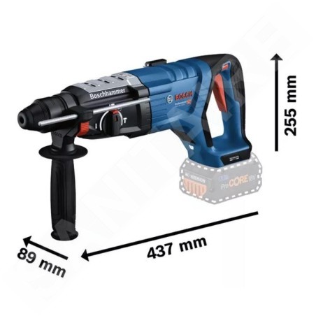 Bosch Outillage - Marteau combiné sans fil 18V, sans batterie ni chargeur 0611919000
