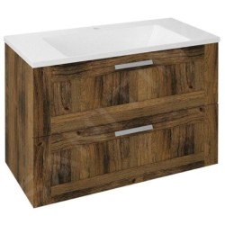 Sapho Amia - Meuble lavabo 890x600x450 mm, 2 tiroirs, chêne Collingwood AM090-1919