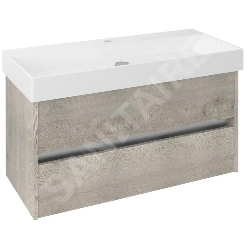 Sapho Nirona - Meuble-vasque, 950x515x430 mm, chêne Mocca NR100-1212