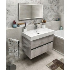 Sapho Nirona - Meuble-vasque, 950x515x430 mm, chêne Mocca NR100-1212