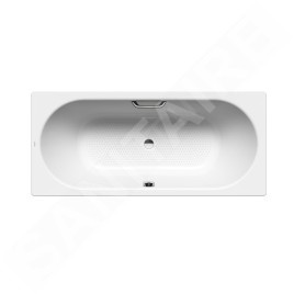 Kaldewei Ambiente - Baignoire rectangulaire Classic Duo 103, 1600x700 mm, avec trous pour les poignées, antidérapante sur toute