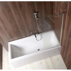 Aqualine Vilma - Pare-baignoire 600x1400 mm, droite, verre BRICK AQ6018P