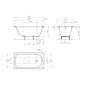 Kaldewei Advantage - Baignoire rectangulaire Saniform Plus 367, 1600x750 mm, antidérapante, blanche 113830000001