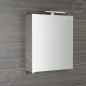 Sapho Riwa - Armoire miroir avec éclairage LED, 504x701x172 mm, blanc brillant RIW050-0030