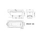 Kaldewei Ambiente - Baignoire rectangulaire Dyna Set 626, 1600x700 mm, Perl-Effect, blanc 226800013001