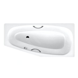Kaldewei Advantage - Baignoire asymétrique Mini Star gauche 833, 1570x750/500 mm, avec trous pour poignées, blanc 224900010001