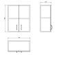 Aqualine Simplex Eco - Armoire supérieure 600x600x238 mm, 2 portes, blanc SIME535