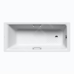 Kaldewei Ambiente - Baignoire Puro Star 655, 1800x800 mm, trous pour poignées, antidérapant, blanc 255530000001