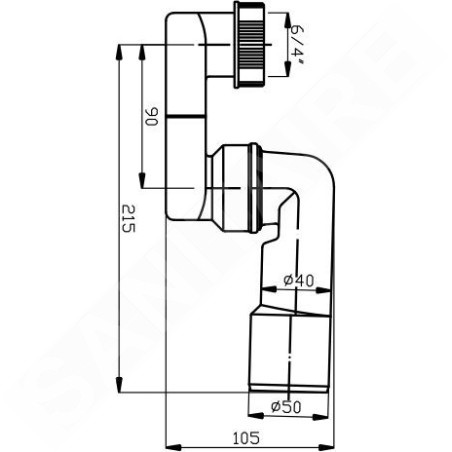 Novaservis Siphons - Siphon de bain 50 sans valve, plastique 480,P